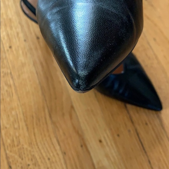 Slingback kitten heel black pointed toe sz8 - Picture 7 of 7